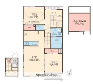 アイビスコートⅡ【2階】の間取り