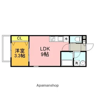 ジーメゾン西大宮ソリナ【2階】の間取り
