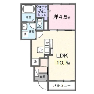 オルタンシア・チェーロ【1階】の間取り