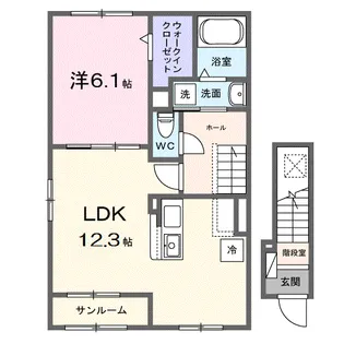 オルタンシア・チェーロ【2階】の間取り