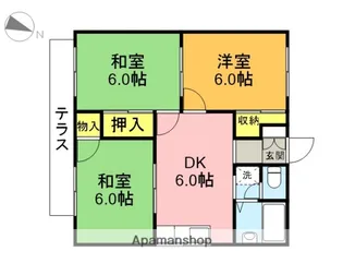 大野コーポ【101号室】の間取り