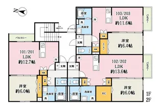 リアン カミカ【1階】の間取り