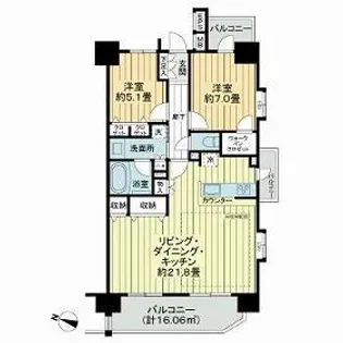 サニーコート大宮盆栽町第2【8階】の間取り