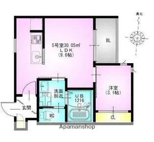 REGALEST NISSHIN【1階】の間取り