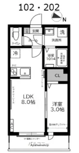 ガーデンヒルズ宮原【2階】の間取り