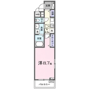 ヒカルサさいたま吉野【1階】の間取り