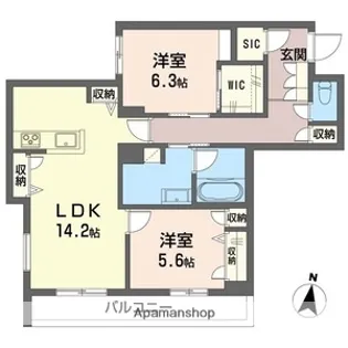 リッツ・リン【2階】の間取り