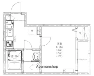 KEIAI RESIDENCE 北大宮Ⅱ【302号室】の間取り