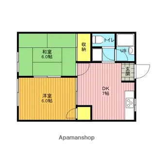 ボンメゾン見村【102号室】の間取り