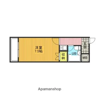 プラザ宮原【103号室】の間取り