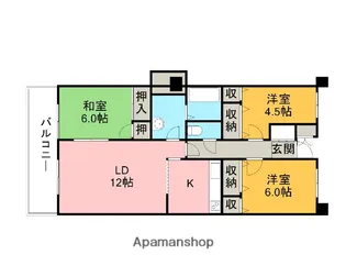 山崎第6ビル【4階】の間取り