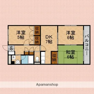 ペアホース南台【101号室】の間取り