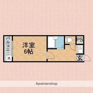 パープルハイム【207号室】の間取り