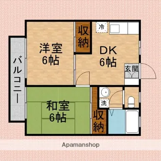 ビューハイツ【B203号室】の間取り