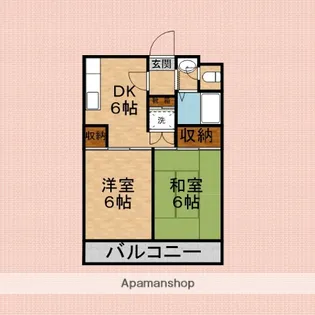 グリーンパーク水谷【102号室】の間取り