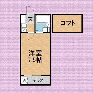 リヴァハイツ【1階】の間取り