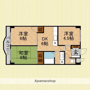 メゾンドエトワール(鶴馬)【2階】の間取り
