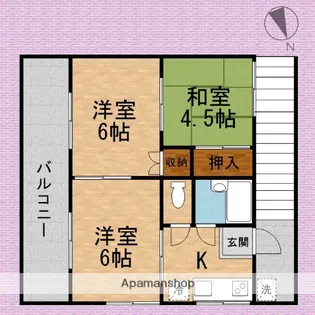 R−13026【201号室】の間取り