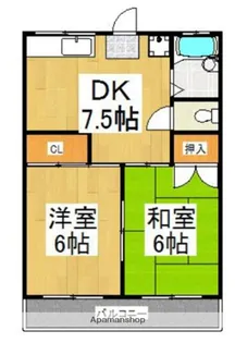 ホワイトベルハイム【2階】の間取り
