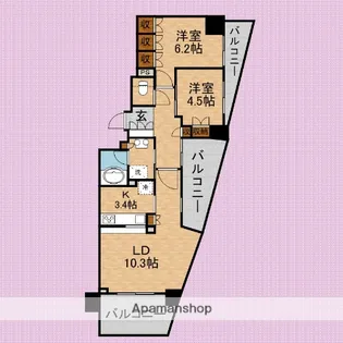 パークホームズ志木ステーションレジデンス【5階】の間取り