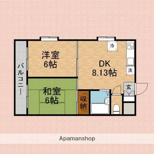 ブルースカイマンション【3階】の間取り