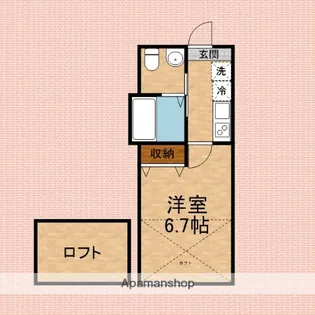 BESTSTAGE藤間【204号室】の間取り