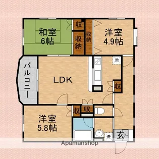 新世ふじみ野マンション【1階】の間取り
