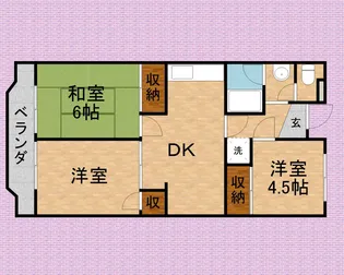 ベルメゾン稲荷町【3階】の間取り