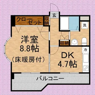 JC GRANDE MODO【801号室号室】の間取り