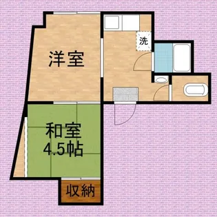 国畜アパート【401号室】の間取り