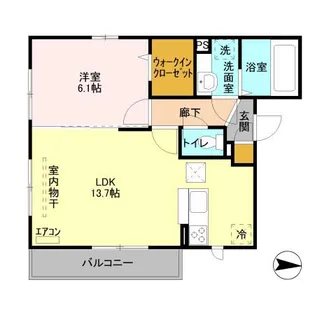 サン クラージュ【1階】の間取り