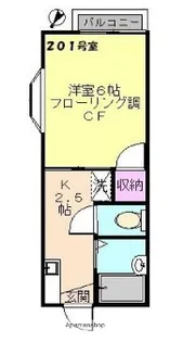 リヴレーヌ壱番館【2階】の間取り