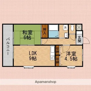 クイーンハイツ【2階】の間取り