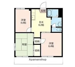 ビリジアンユー【1階】の間取り