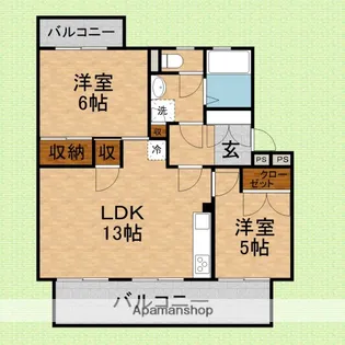 サニーハイツ(ふじみ野)【205号室】の間取り