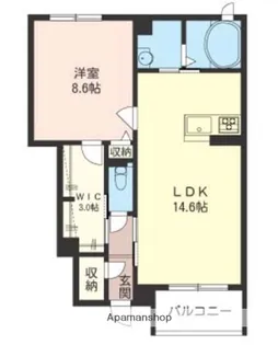 メゾン・ド・リアン【N103号室】の間取り