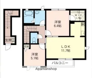 シャーメゾンミスミ【201号室】の間取り