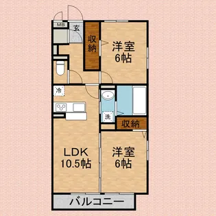 グランメール(諏訪町)【2階】の間取り