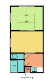 船津コーポ【1階】の間取り