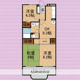 ベルドミール壱番館【2階】の間取り