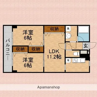 フィオーレ【305号室】の間取り