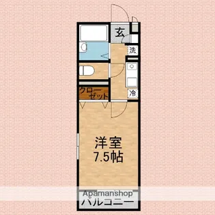 ジェンティールS【106号室】の間取り