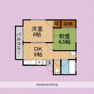 コーポ新井第1【5号室】の間取り