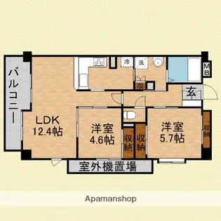 エーコー・カミキⅡ【4階】の間取り