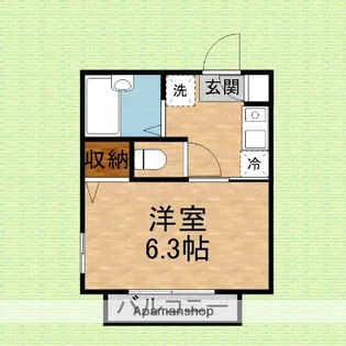 ミオエスパシオ【202号室】の間取り