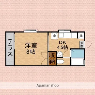 ヴィンテージ志木【101号室】の間取り
