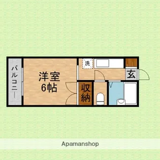 コーポコハクラ【102号室】の間取り