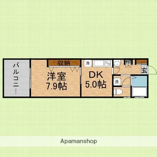 ブランシエ【201号室】の間取り