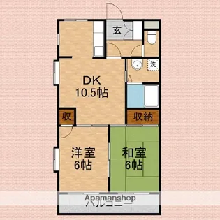 ロイヤル谷津【2階】の間取り