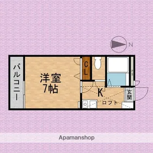 ラ・フォリア【103号室】の間取り